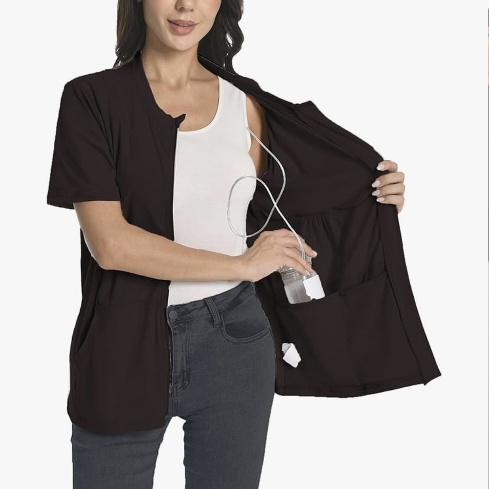 Black Utility Jacket with Inner Pockets